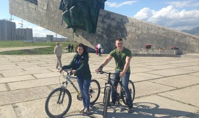 На велосипедах перед прогулкой